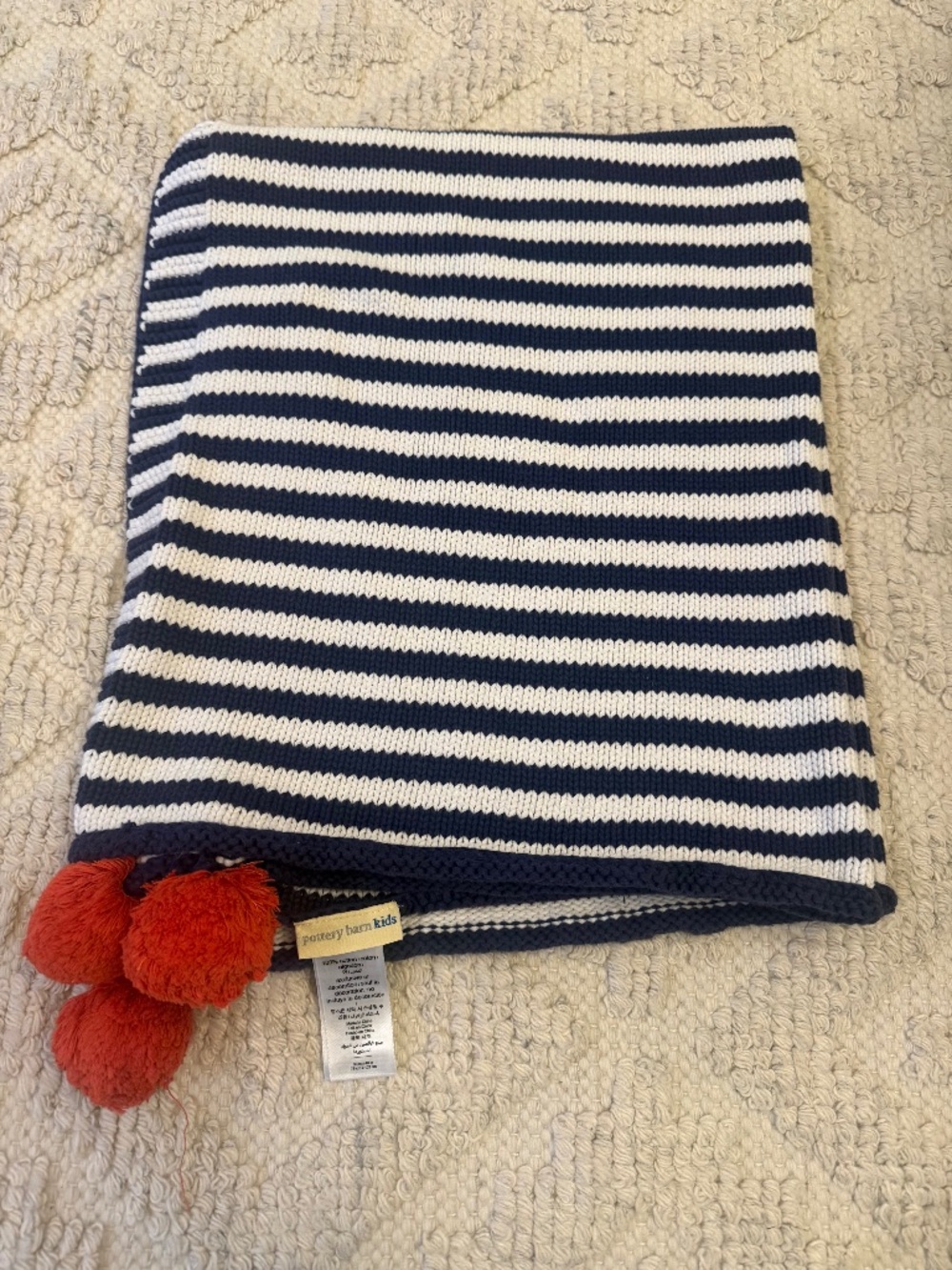 Pottery barn kids knit baby blanket never used